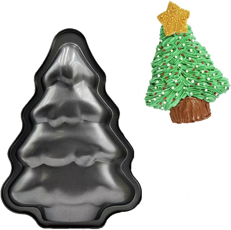SADYFON Christmas Tree Shaped Cake Pan Carbon Steel Cake Decorating Mould Baking Pans Tins Bakeware - Image 2