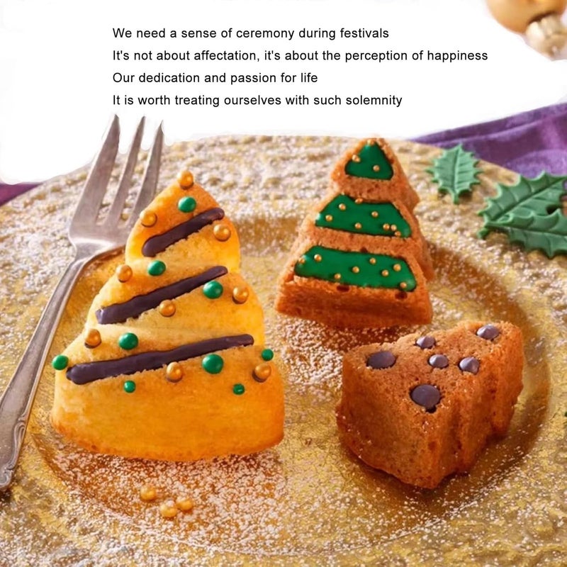 SADYFON Christmas Tree Shaped Cake Pan Carbon Steel Cake Decorating Mould Baking Pans Tins Bakeware - Image 4