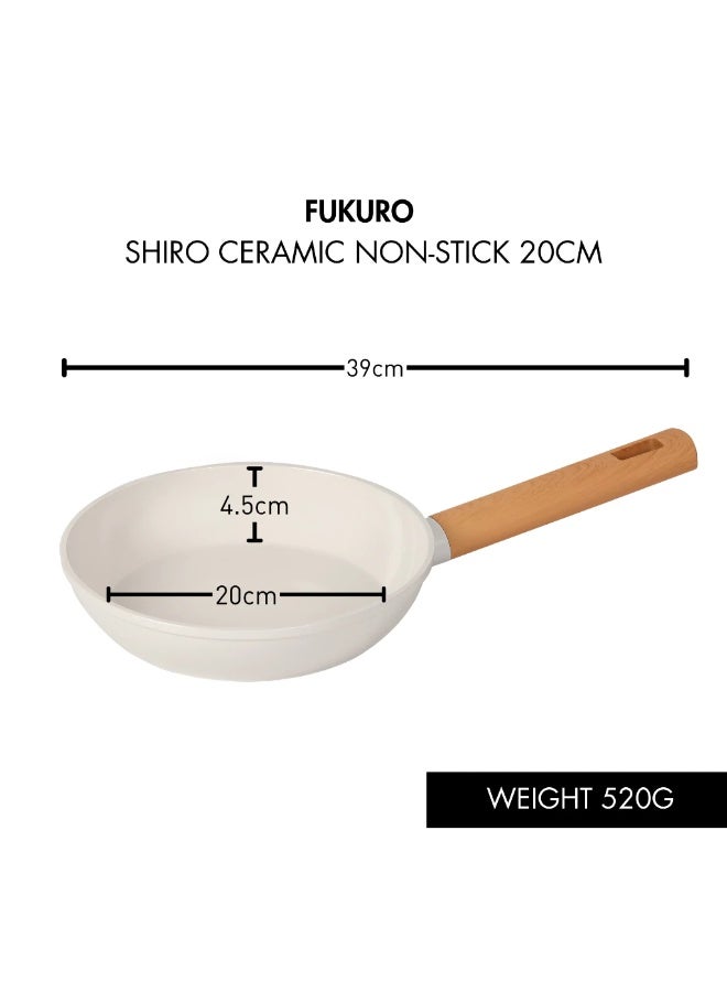 Fukuro Shiro Ceramic Non-Stick Cookware Set - Fry Pan (20cm)