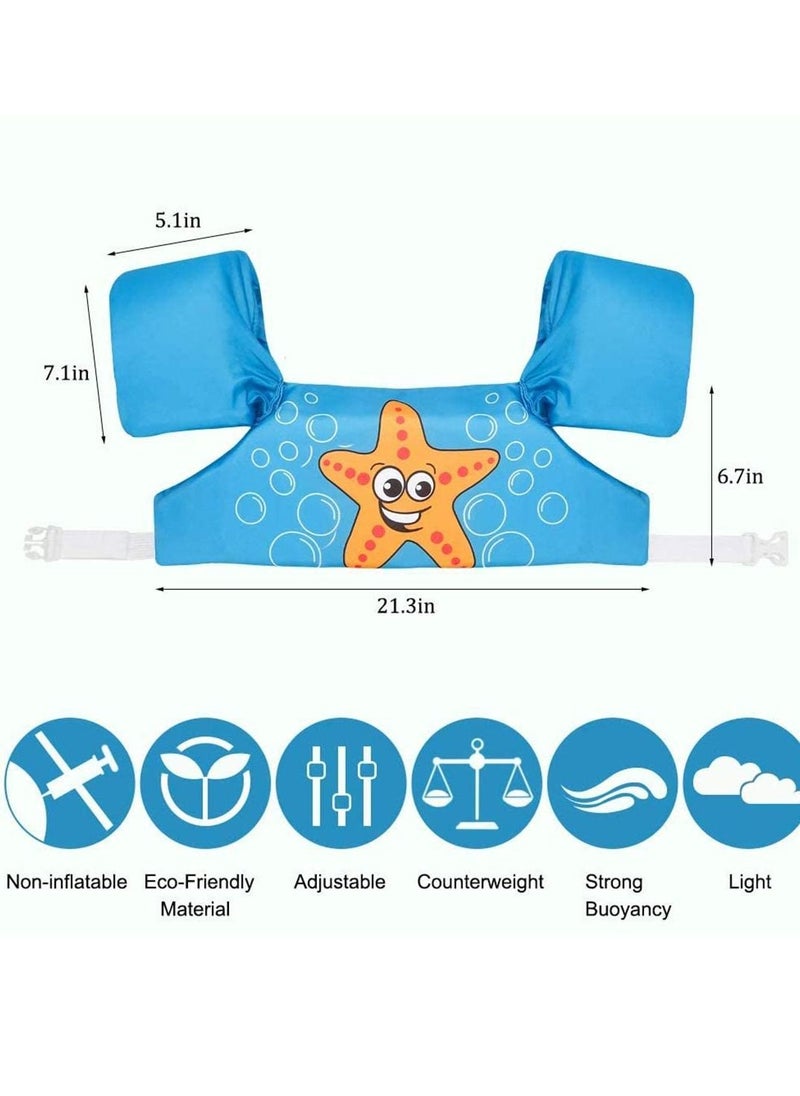 Excefore Swimming Armbands Float Vest Kids for Girls and Boys (BLUE)  - Image 5