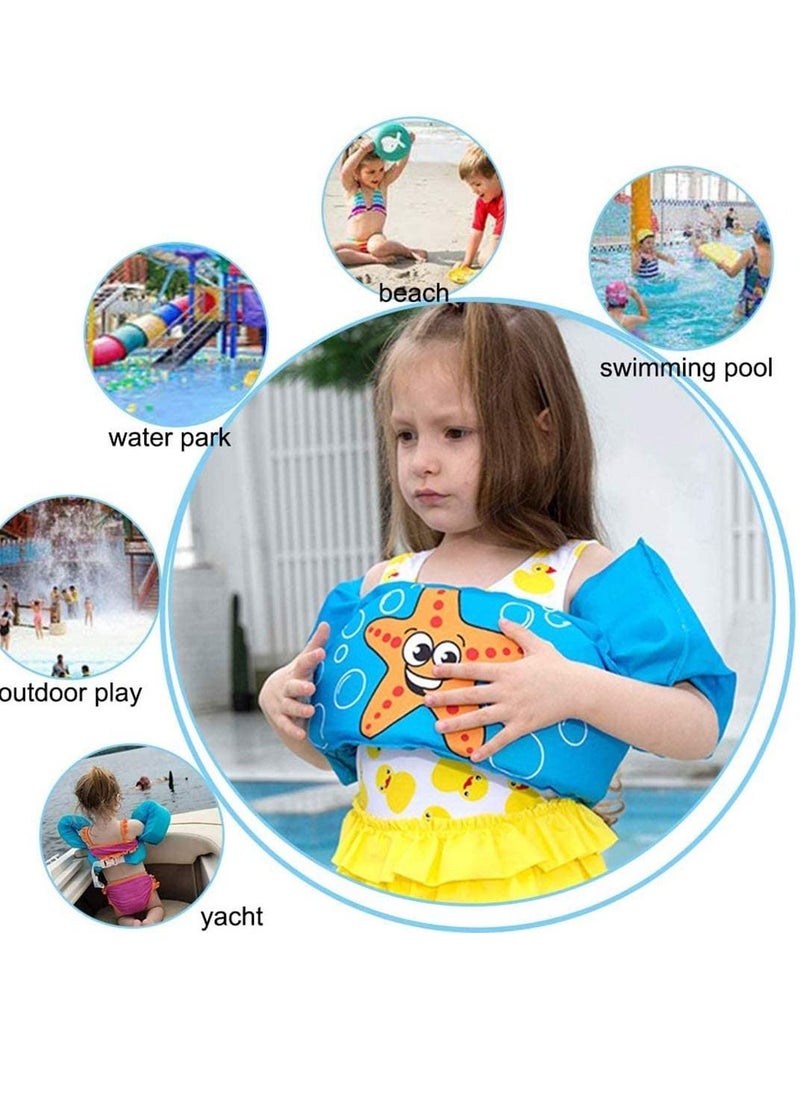 Excefore Swimming Armbands Float Vest Kids for Girls and Boys (BLUE)  - Image 4