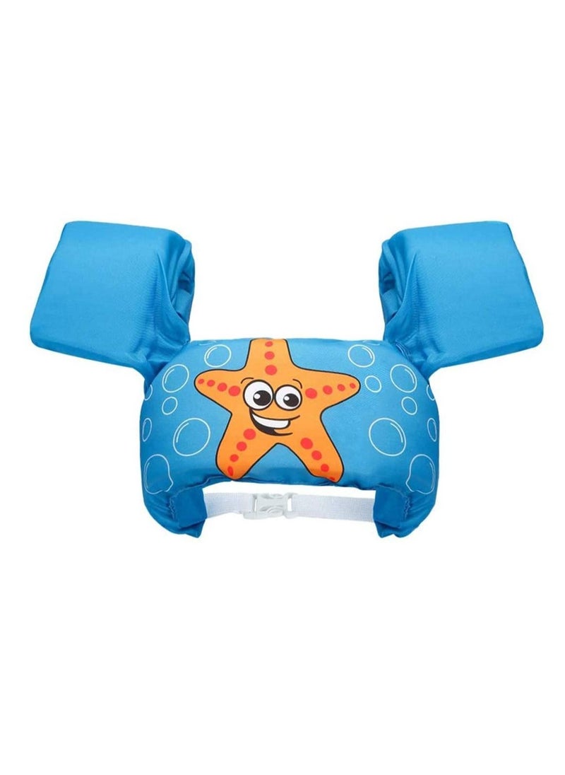 Excefore Swimming Armbands Float Vest Kids for Girls and Boys (BLUE)  - Image 1