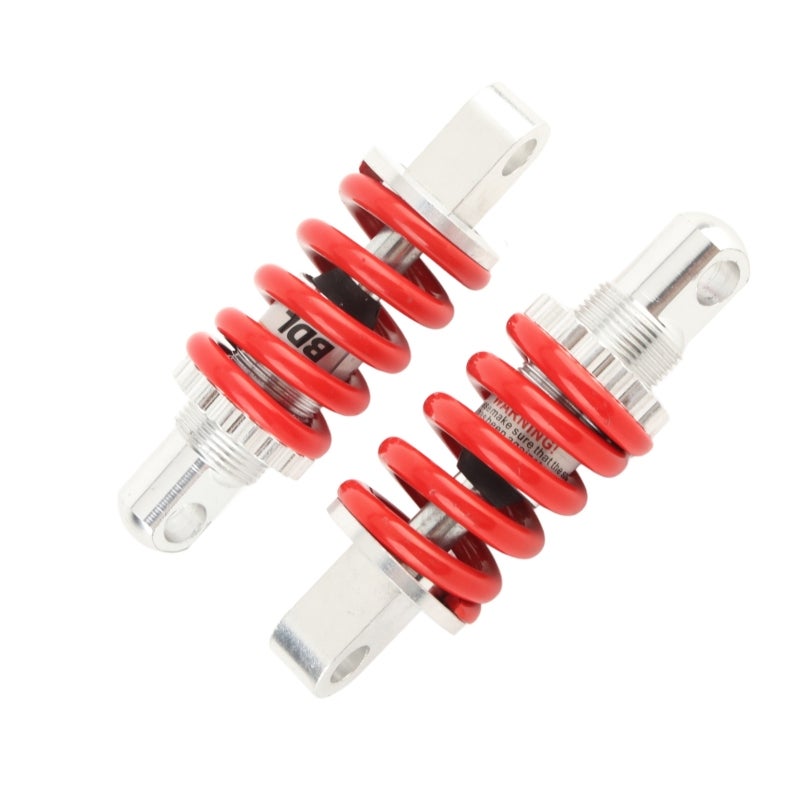 Rear Spring Assisted Shock Absorber 100mm Hole Center Distance Aluminum Alloy + Spring - Adjustable Damping Speed Regulation Universal Shocks Struts Suspension for Electric Scooter Mopeds - Image 1