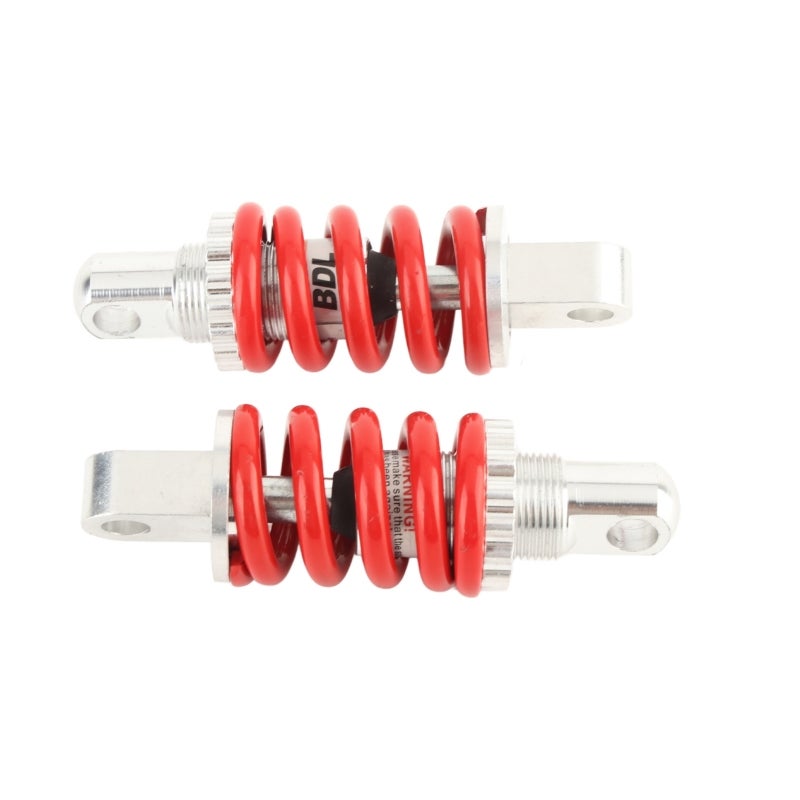 Rear Spring Assisted Shock Absorber 100mm Hole Center Distance Aluminum Alloy + Spring - Adjustable Damping Speed Regulation Universal Shocks Struts Suspension for Electric Scooter Mopeds - Image 2
