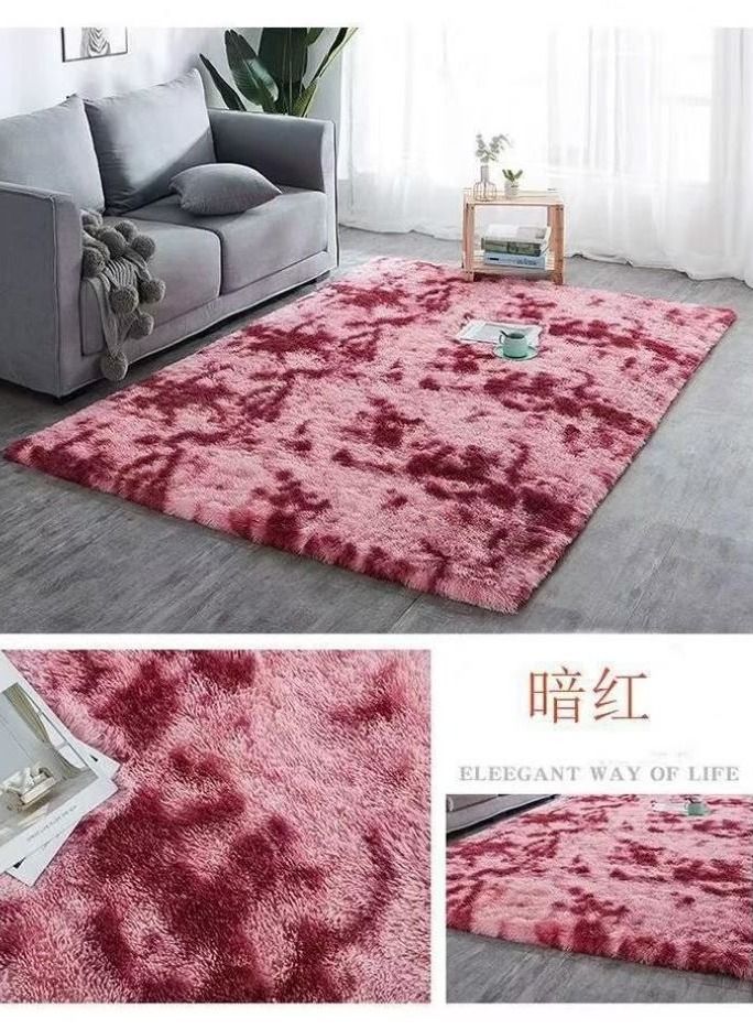 COMFY SOFT & FLUFFY ANTI SKID BEDROOM/LIVING ROOM CARPET 160 X 210 CM PINK