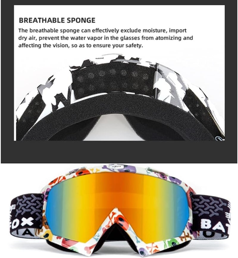 Zsling OTG Ski Snow Goggles Men Women Youth Teens UV Protection Anti Fog Snowboard Goggles Motocross UTV MX Snow Sport Goggles - Image 3