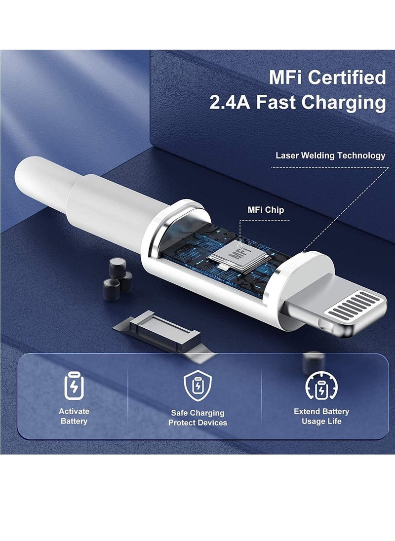 ELTRAZONE iPhone Charger Lightning Cable, [Apple MFi Certified] 2 Pack USB Plug Rapid Wall Charger Travel Plug & 2 Pack Lightning to USB Fast Charging Data Sync Transfer Cord with iPhone 13 112/11/XS/XR/X/8/7/i  - Image 3