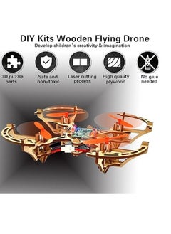 Stem Toys wooden drone suitable for children aged 6+, remote-controlled quadcopter helicopter indoor mini drone, model kit 3D puzzle puzzle wooden puzzle Stem toy - pzsku/Z6E04F1CCDBAC60E338F8Z/45/_/1717492445/91df45cc-1feb-4550-9d2c-a706303e24e3