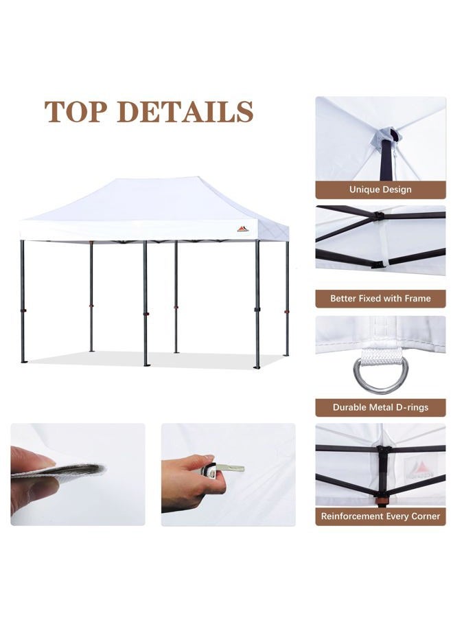 SCOCANOPY Commercial 10x20 Canopy Replacement Canopy Top,Canopy Cover ONLY,Bonus 4 Pack Weight Bag (White) - Image 4