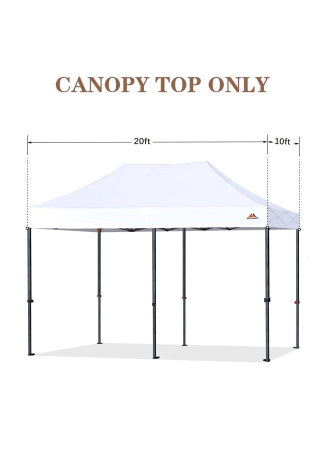 SCOCANOPY Commercial 10x20 Canopy Replacement Canopy Top,Canopy Cover ONLY,Bonus 4 Pack Weight Bag (White) - Image 3