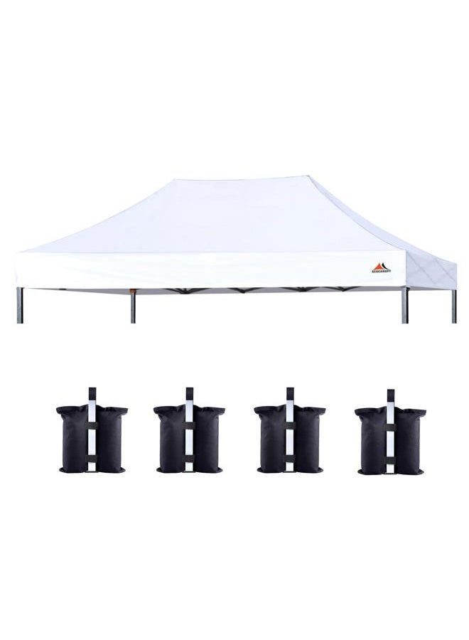 SCOCANOPY Commercial 10x20 Canopy Replacement Canopy Top,Canopy Cover ONLY,Bonus 4 Pack Weight Bag (White) - Image 1