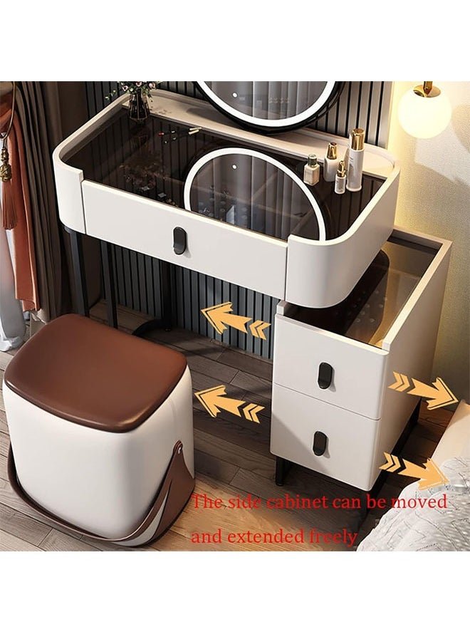 keke - Makeup Vanity Table Dressing Table Flip Mirror With Drawers And Chair 70 CM - Image 1