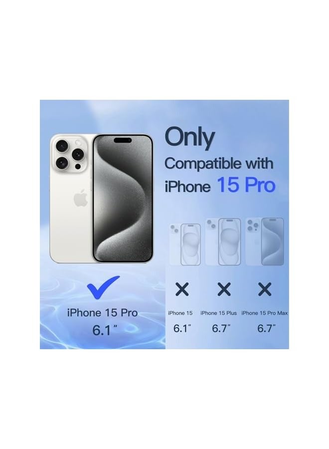 JETech Privacy Screen Protector for iPhone 15 Pro 6.1-Inch, Anti-Spy Tempered Glass Film with Easy Installation Tool, 2-Pack - Image 3