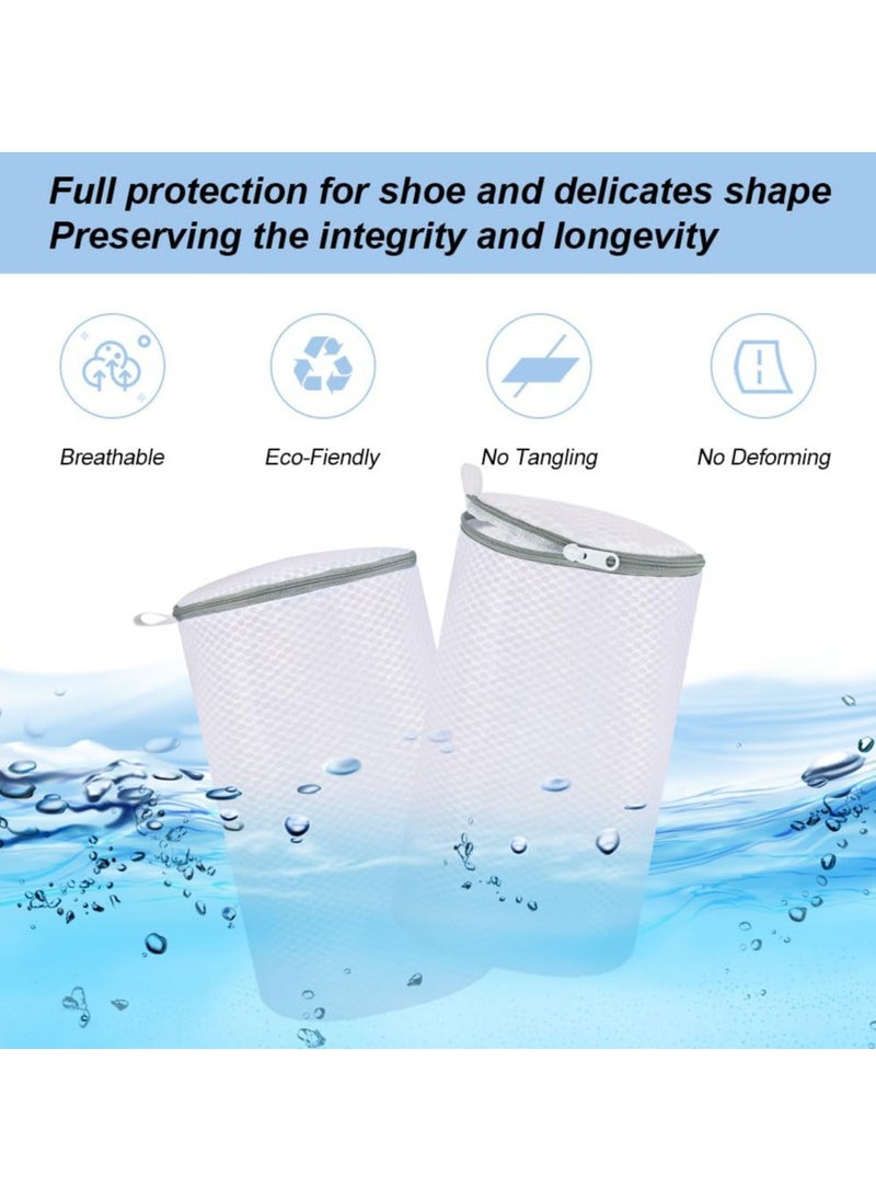 Oasisgalore - 2-Pack Honeycomb Mesh Shoe Washing Bags with Zipper, for Sneakers, Socks,Toys - Travel Laundry Bag. - Image 1