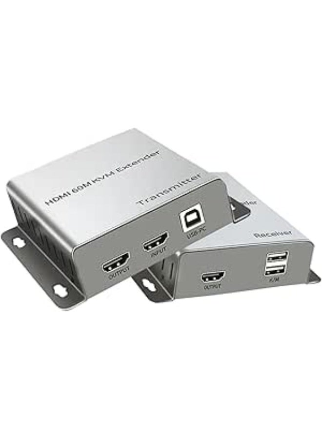 امتداد HDMI KVM USB - عملي وسهل الاستخدام بدقة 1080P 60Hz - يدعم التحكم IR ولوحة مفاتيح وفأرة - مثالي للاستخدام اليومي - Image 1