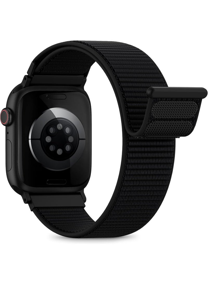 Nylon Loop Sport Band Compatible with Apple Watch Bands 38mm 40mm 41mm 42mm for Women Men, iWatch Wrist Straps for Se, Series 11 10 9 8 7, Breathable, Soft Band Ideal for Outdoor - Image 1