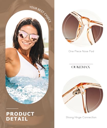 OUKEMAX Polarized Sunglasses for Women, 3 Pack UV400 Trendy Square Shades, Lightweight Stylish Eyewear for Driving & Travel - Image 3