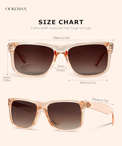 OUKEMAX Polarized Sunglasses for Women, 3 Pack UV400 Trendy Square Shades, Lightweight Stylish Eyewear for Driving & Travel - Image 4