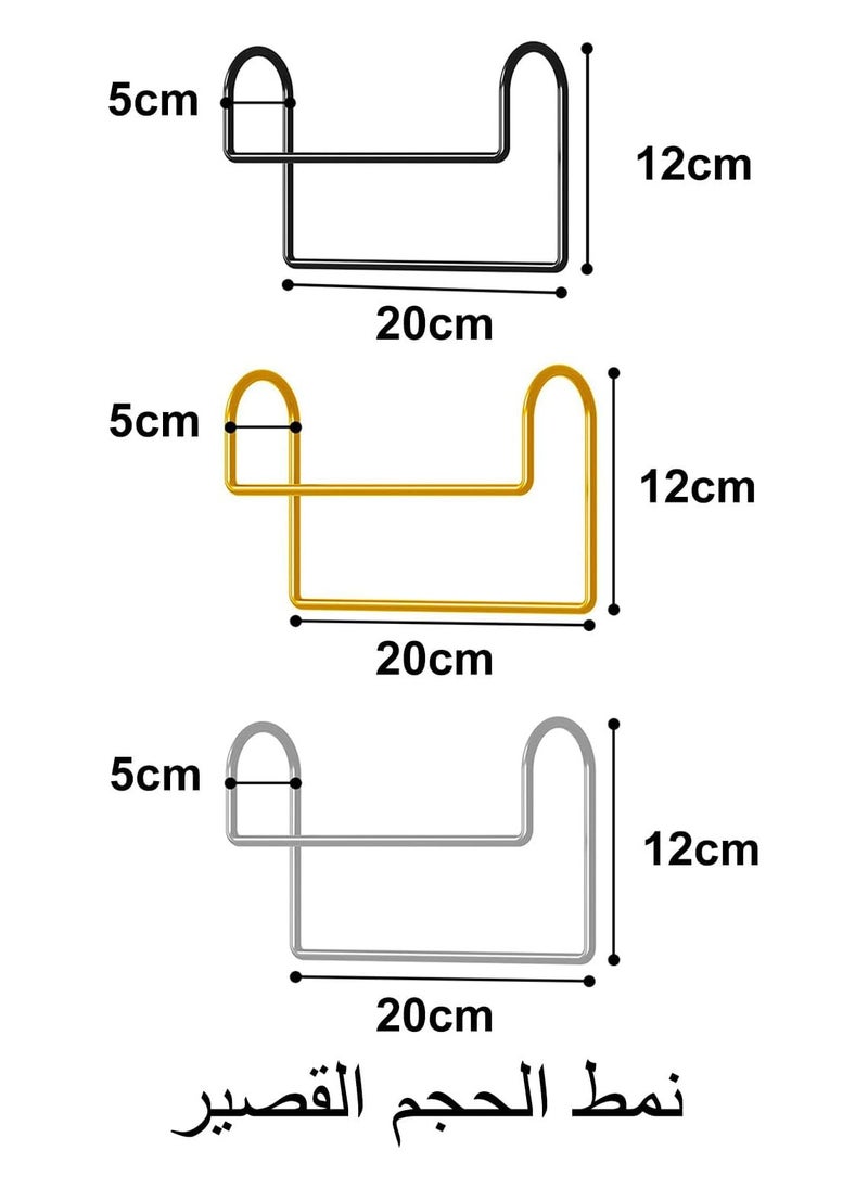 NOAEOU 3-Pack Space Saving Hangers, Clothes Hanger Holder for Sorting Clothes Storage, Hanger Stacker, Hanger Rack Closet Organizer Metal Hooks for Shirt Coat Pants Skirt, Hanger Stacker (Silver-20cm）  - Image 2