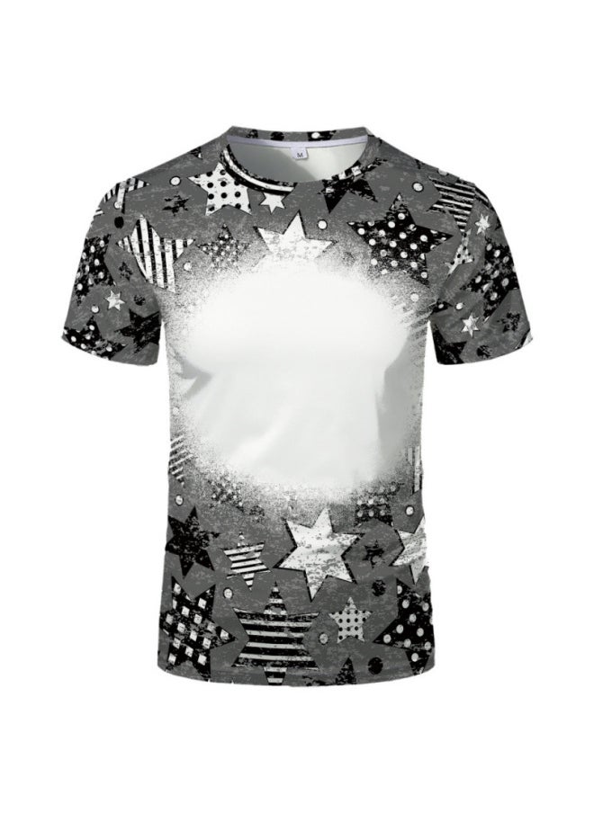 Summer American Style Custom Blank Crewneck T-shirt Polyester Sublimation Heat Transfer T-shirt US Size-Color:TSM08769US-Size:2XL