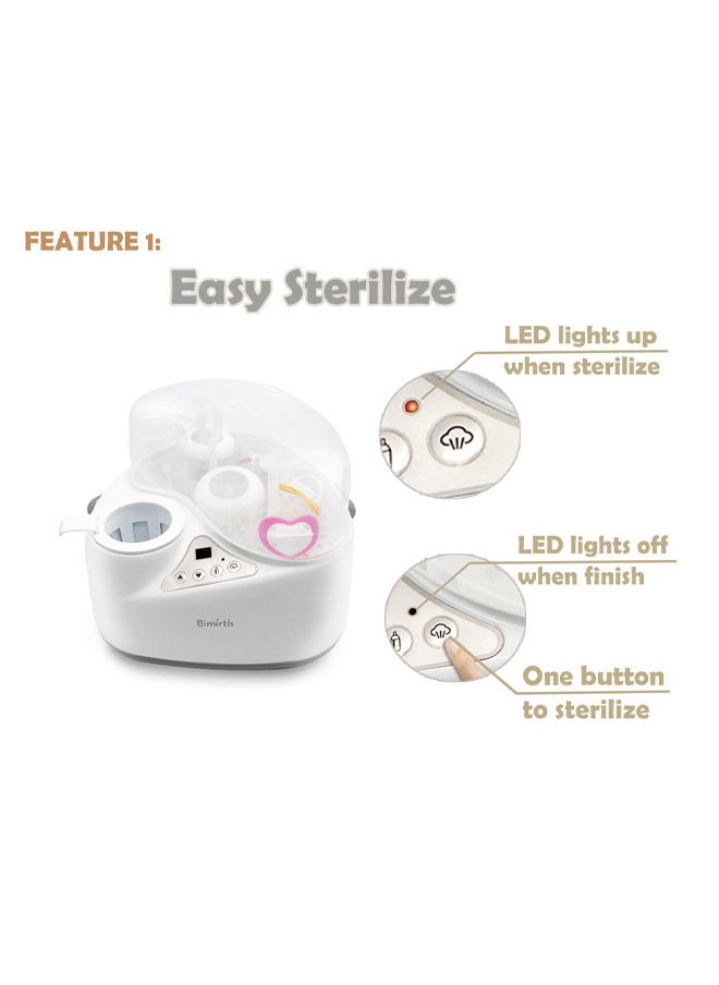 4-In-1 Bottle Steam Sterilizer and Breast Milk Warmer,Multi-functional and Space-saving Warmer Heater Sterilizer and Storage Of Bottles