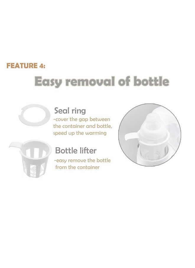 4-In-1 Bottle Steam Sterilizer and Breast Milk Warmer,Multi-functional and Space-saving Warmer Heater Sterilizer and Storage Of Bottles