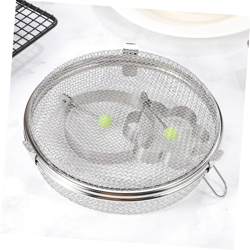 Vosarea Stainless Steel Dishwasher Basket for Items Round Mesh Storage Basket for Kitchen Utensils Bottles and Silverware and Dishware Organizer - Image 4
