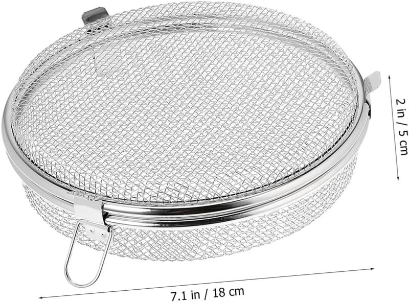 Vosarea Stainless Steel Dishwasher Basket for Items Round Mesh Storage Basket for Kitchen Utensils Bottles and Silverware and Dishware Organizer - Image 2