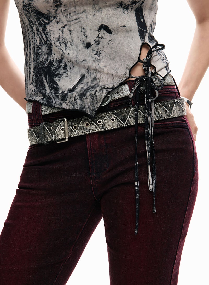 DESIGUAL Sleeveless T-Shirt, Regular Fit With An Opening At The Hem Closed With A Tie - Image 5