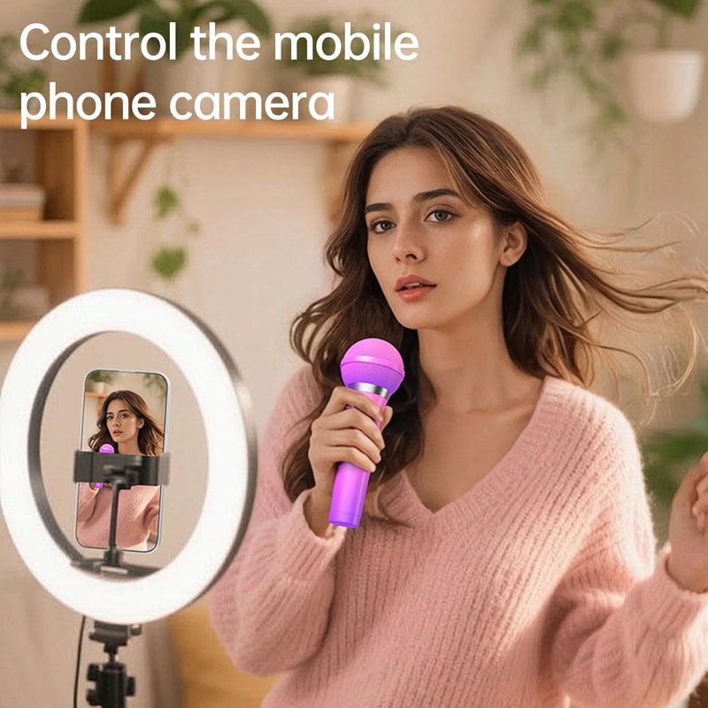 2.01 Inch Magnetic Selfie Monitor Screen, Phone Back Camera Viewfinder with Bluetooth, Remote Shutter, Rechargeable Battery, for Live Streaming Vlogging (Pink) - Image 2