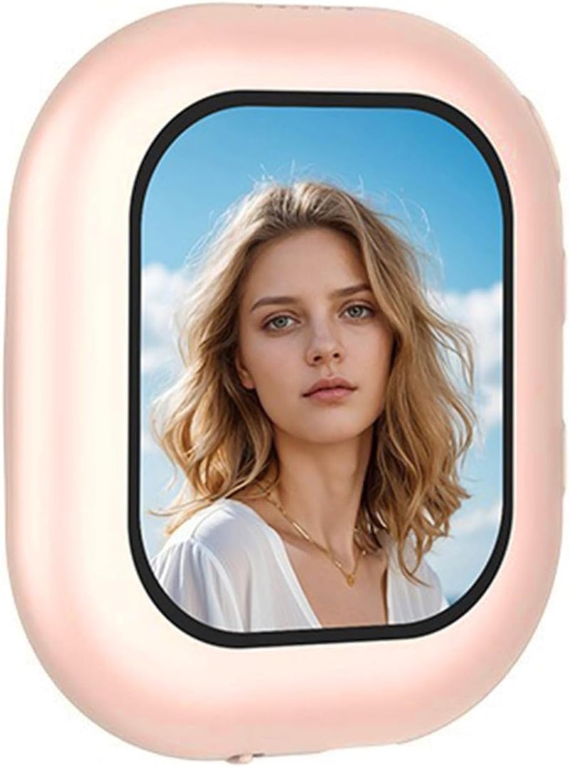 2.01 Inch Magnetic Selfie Monitor Screen, Phone Back Camera Viewfinder with Bluetooth, Remote Shutter, Rechargeable Battery, for Live Streaming Vlogging (Pink) - Image 1
