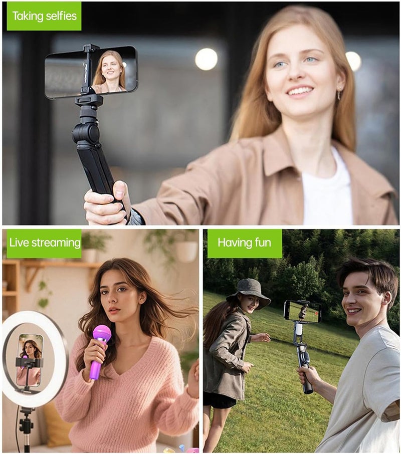 2.01 Inch Magnetic Selfie Monitor Screen, Phone Back Camera Viewfinder with Bluetooth, Remote Shutter, Rechargeable Battery, for Live Streaming Vlogging (Pink) - Image 5
