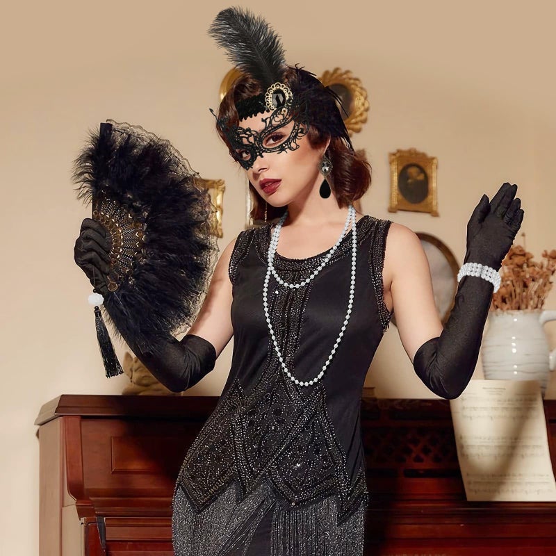 cridoz Great Gatsby Accessories for Women, Flapper Costume Accessories 1920s Roaring 20s Accessories for Women - Image 2