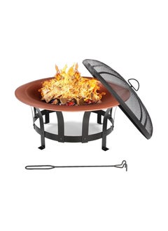 Albawadi Garden Fire Pit Table Round Fire Bowl BBQ Heating Stove  - Image 1