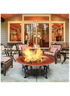 Albawadi Garden Fire Pit Table Round Fire Bowl BBQ Heating Stove  - Image 5