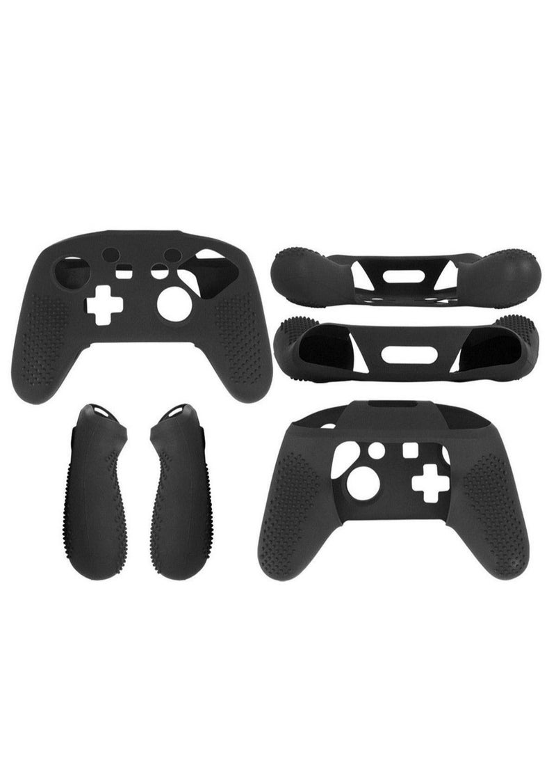 Captaintech Anti-Fall Silicone Case for Nintendo Switch Pro Controller, Dustproof Soft Silicone Skin Case Cover for Switch Pro Controller, Black - Image 5
