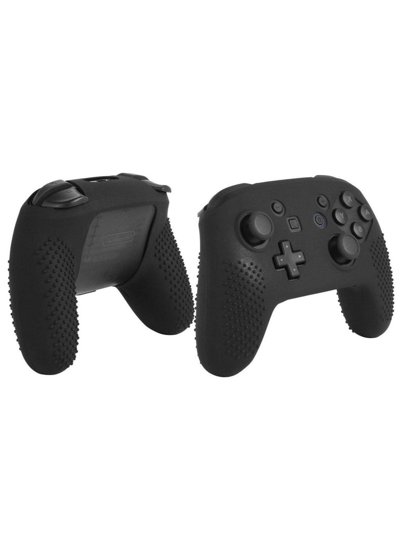 Captaintech Anti-Fall Silicone Case for Nintendo Switch Pro Controller, Dustproof Soft Silicone Skin Case Cover for Switch Pro Controller, Black - Image 4