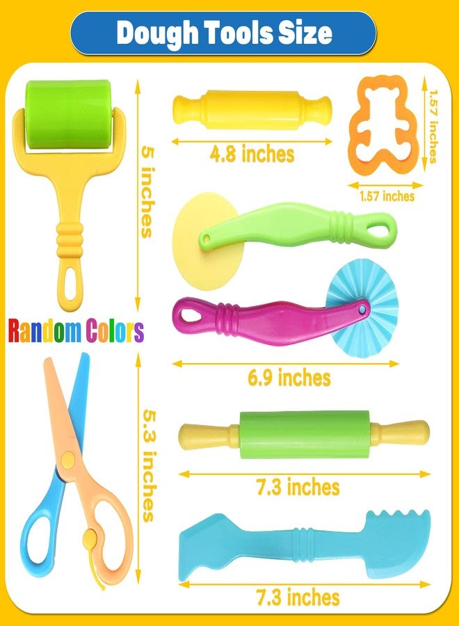 iShyan Dough Tools for Kids, 24 Pieces Dough Play Tools Set with Rolling Pins,Cutters,Dough Extruders,Scissor - Image 2