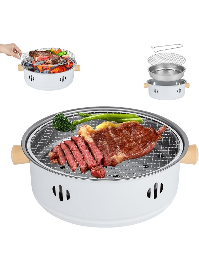 A small, portable, versatile, and smokeless charcoal grill suitable for both indoor and outdoor use; it is ideal for home, camping, picnics, and parties. - Image 1