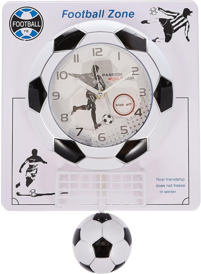 GOGO Home Brand Football Player Scores Goal Football Wall Clock 30X5.5X41.6Cm  - Image 2