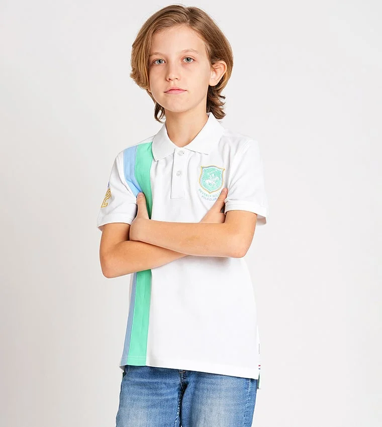 Short-sleeved polo t-shirt