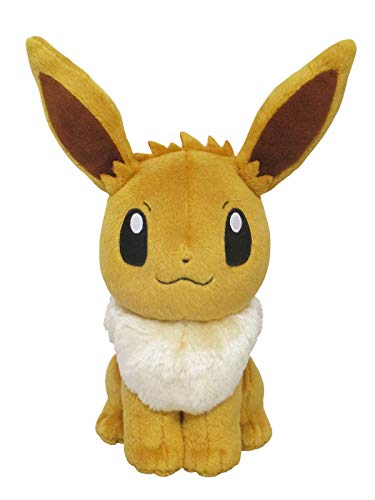 Sanei Pokemon All Star Series Eevee Stuffed Plush 8 Brown PP07 - Image 1