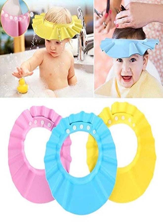 FosCadit shower caps Adjustable Safe Soft Bathing Baby Shower for Children, with Protection For Eyes And Ear when hair wash(multi-color) - Image 5