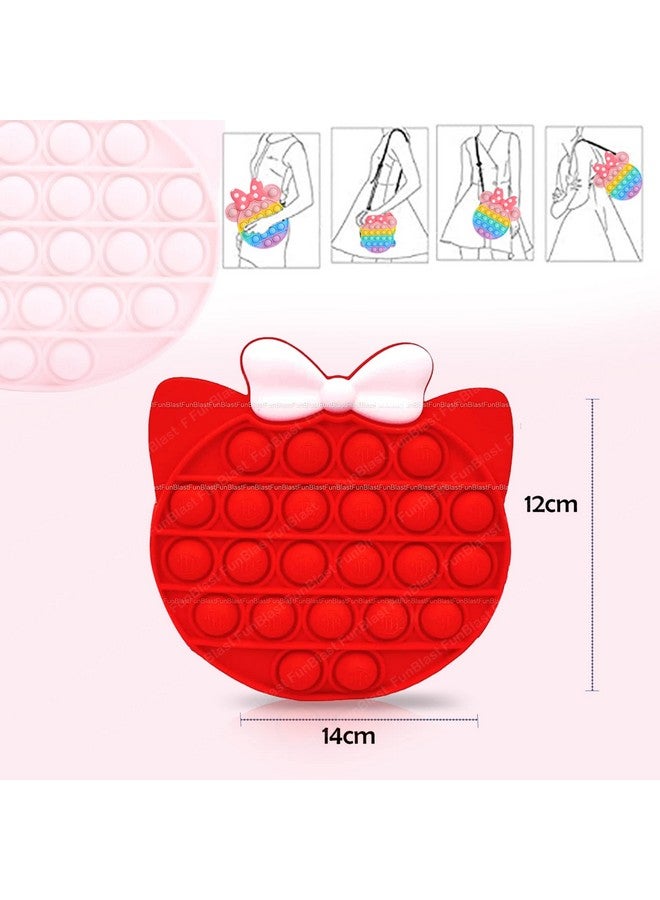 FunBlast FunBlast Pop It Sling Bag - Pop It Cross Body Bag for Kids, Pop It Purse for Girls, Birthday Gift for Girls, Toys for Girls, Pop It Game, Pouch for Girls, Toys for Girls (Red)  - Image 2