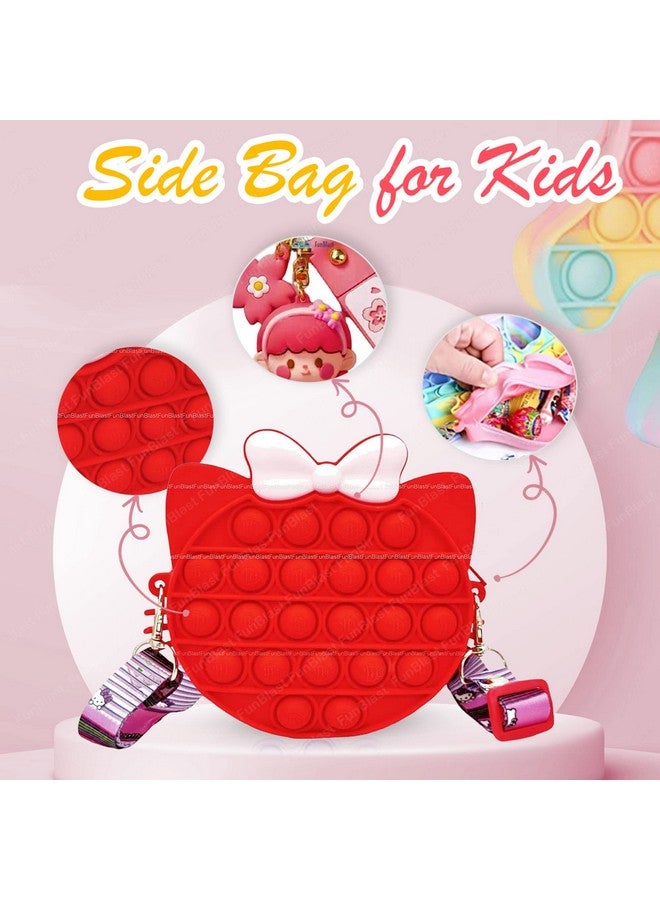 FunBlast FunBlast Pop It Sling Bag - Pop It Cross Body Bag for Kids, Pop It Purse for Girls, Birthday Gift for Girls, Toys for Girls, Pop It Game, Pouch for Girls, Toys for Girls (Red)  - Image 3