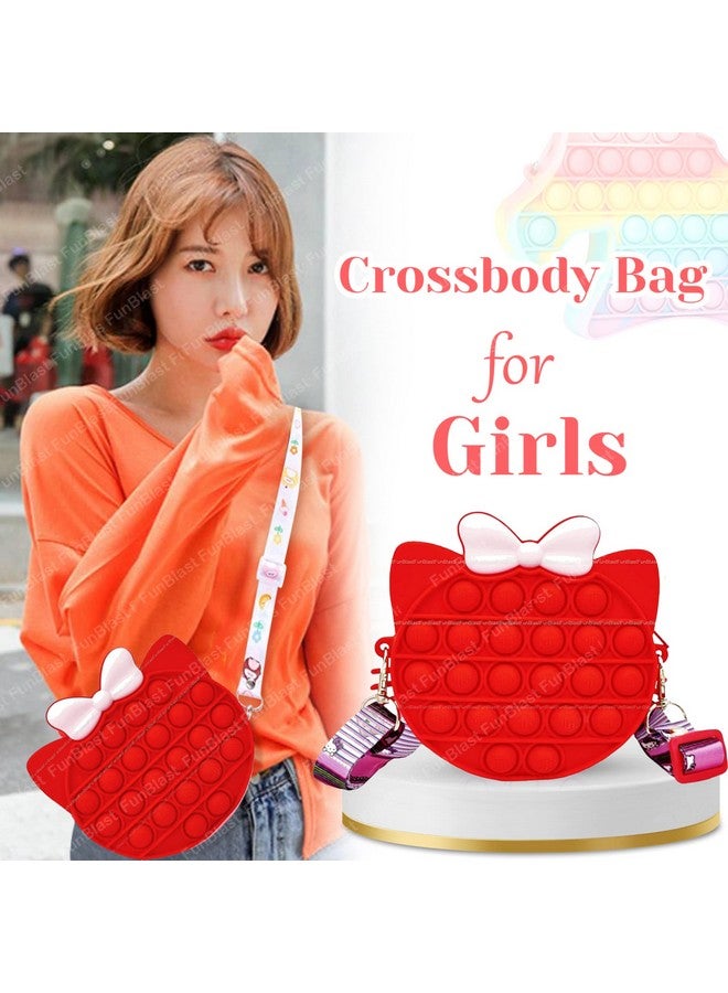 FunBlast FunBlast Pop It Sling Bag - Pop It Cross Body Bag for Kids, Pop It Purse for Girls, Birthday Gift for Girls, Toys for Girls, Pop It Game, Pouch for Girls, Toys for Girls (Red)  - Image 4