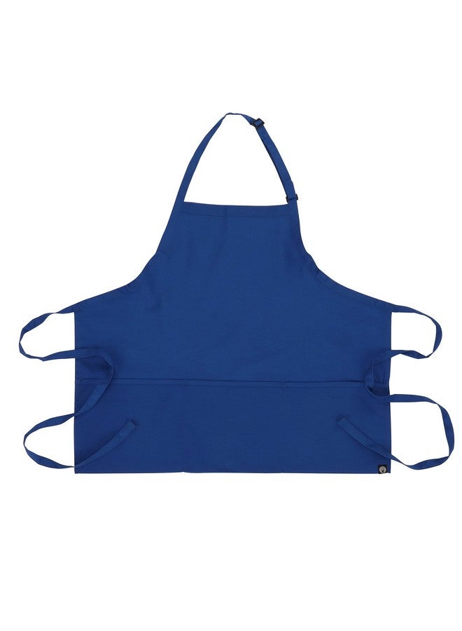 Chef Works Unisex Three Pocket Apron, Royal, One Size - Image 3