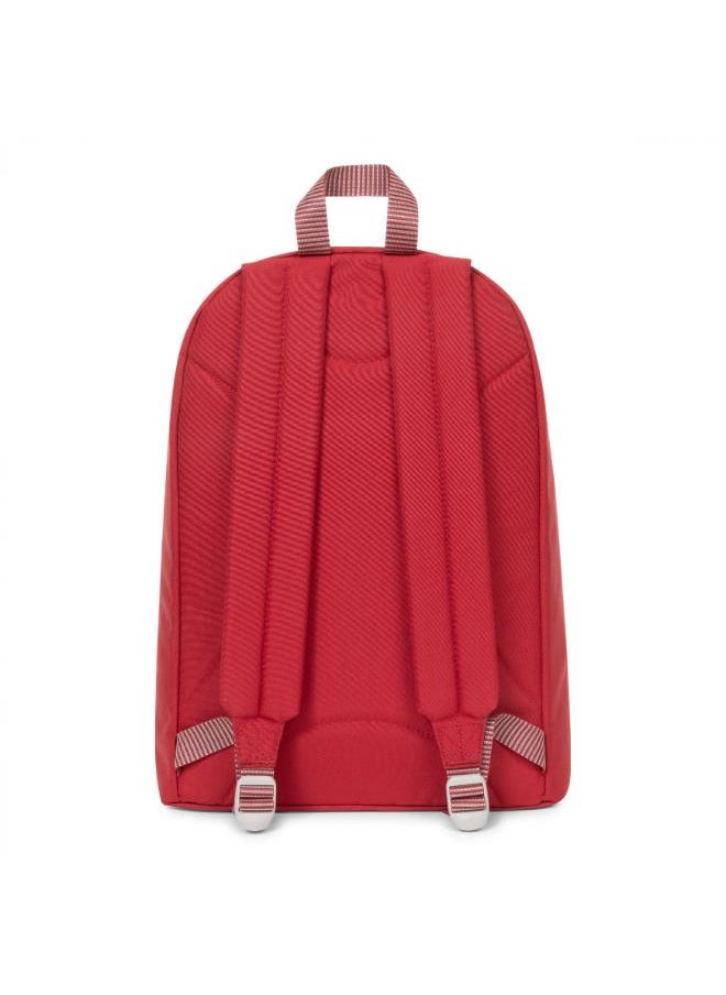 EASTPAK Out Of Office Medium Backpack With Laptop Protection - Kontrast Stripe Red  - Image 3