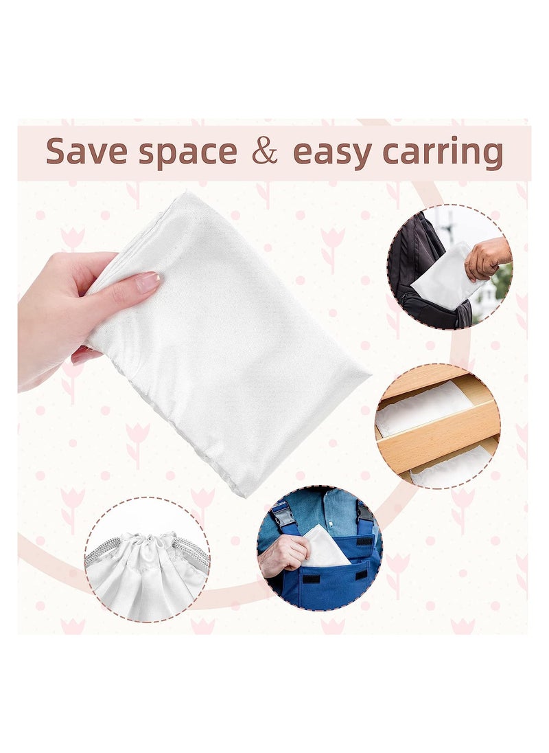 KASTWAVE - Dust Bags for Handbags,  Silk Drawstring Travel Storage Pouch, Dust Cover Bags for Purses, Clothes, Shoes, Toys and Boots, 10 Pcs, 3 Sizes (White) - Image 1
