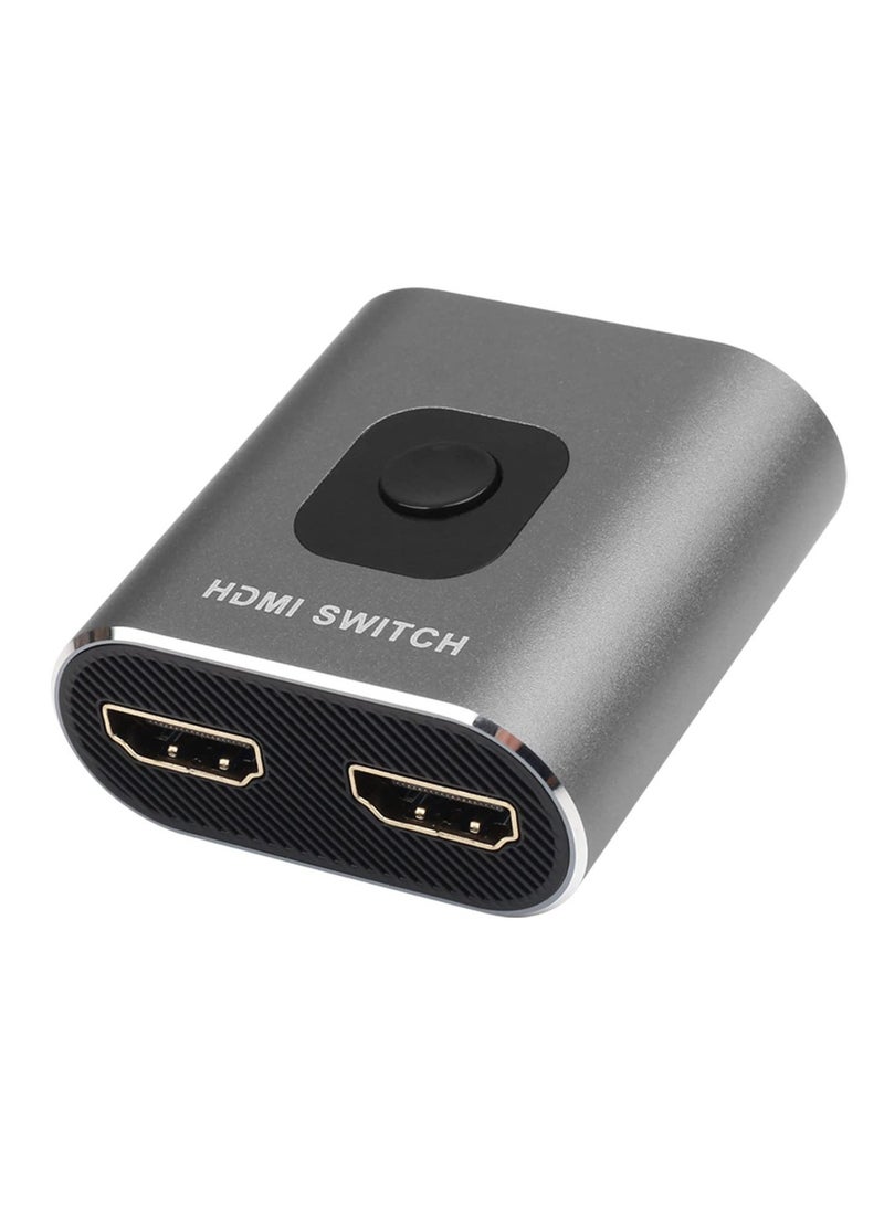 4K 60Hz HDMI Switch, Bi-Directional 2x1 HDMI Switcher, 1x2 HDMI Splitter, Plug and Play, Supports 4K 3D 1080P for PS4, Xbox, Blu-Ray, Fire Stick, PC, HDTV (Silver) - Image 1